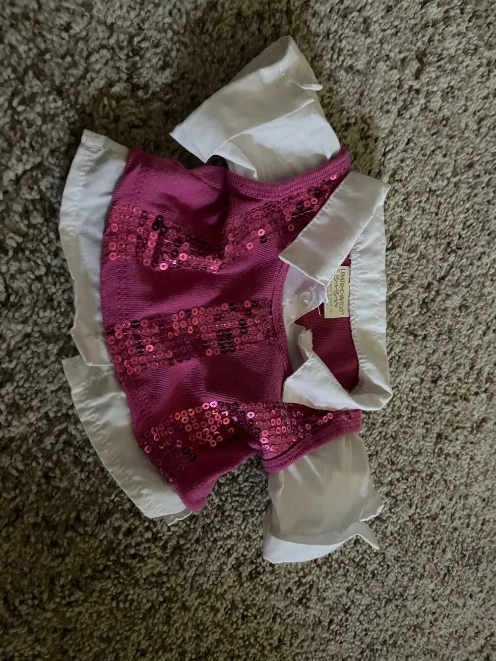 Vintage Build a bear Limited Too pink sparkly shirt